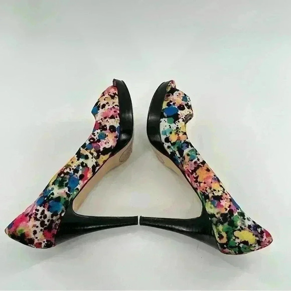 Bandolino heels size 7.5 multicolored tie dye Dopamine dressing party bright - Picture 4 of 13